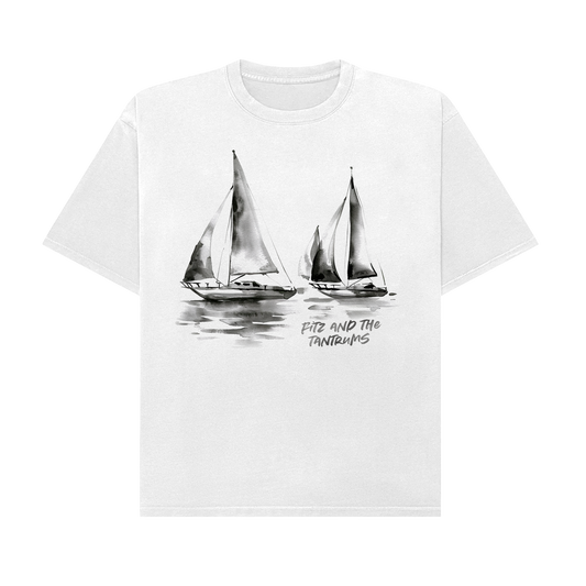 White Sailboat Tee